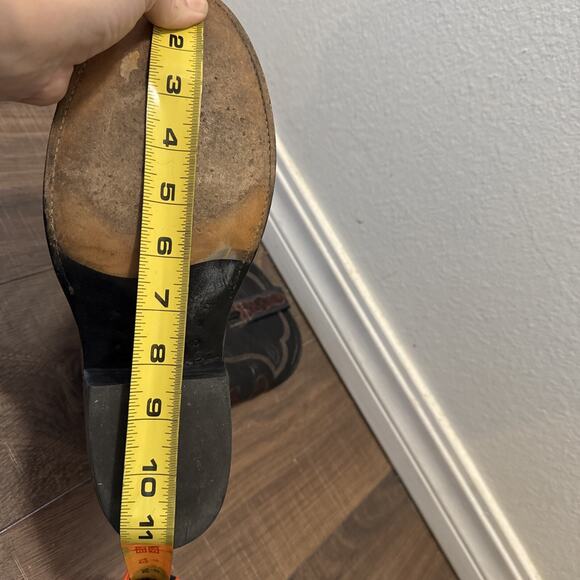 Mens Custom Made Red Brown Caiman Crocodile Western Boots 9.5 E - Picture 11 of 14